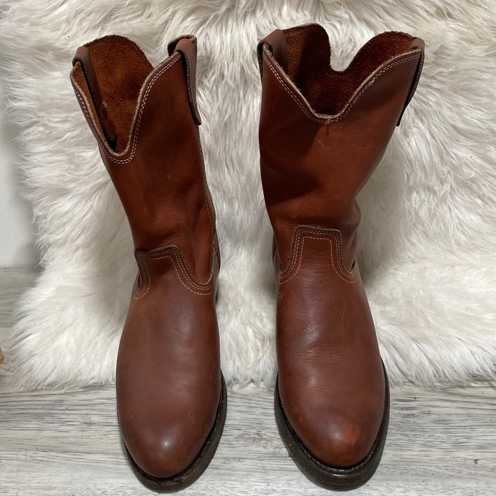 VTG Biltrite Brown Leather Cowboy Western Boots Mens 10 D Made In 🇺🇸